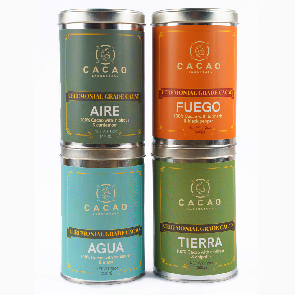 Ceremonial Cacao - Element Blends Tins Variety Pack (4 Dosen - je 350 g)