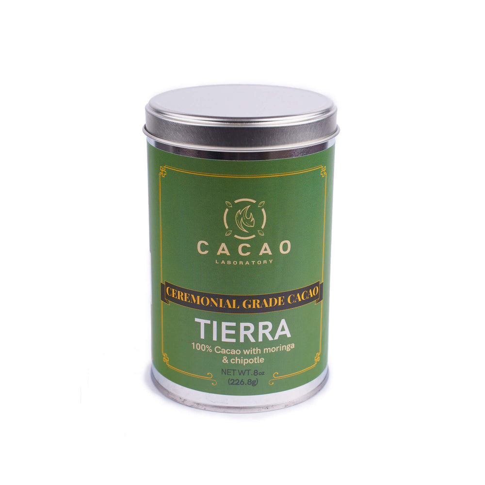 Ceremonial Cacao - Element Erde: Ernähren Sie Ihre Wurzeln mit Moringa und Chipotle (350 g Dose - granuliert)