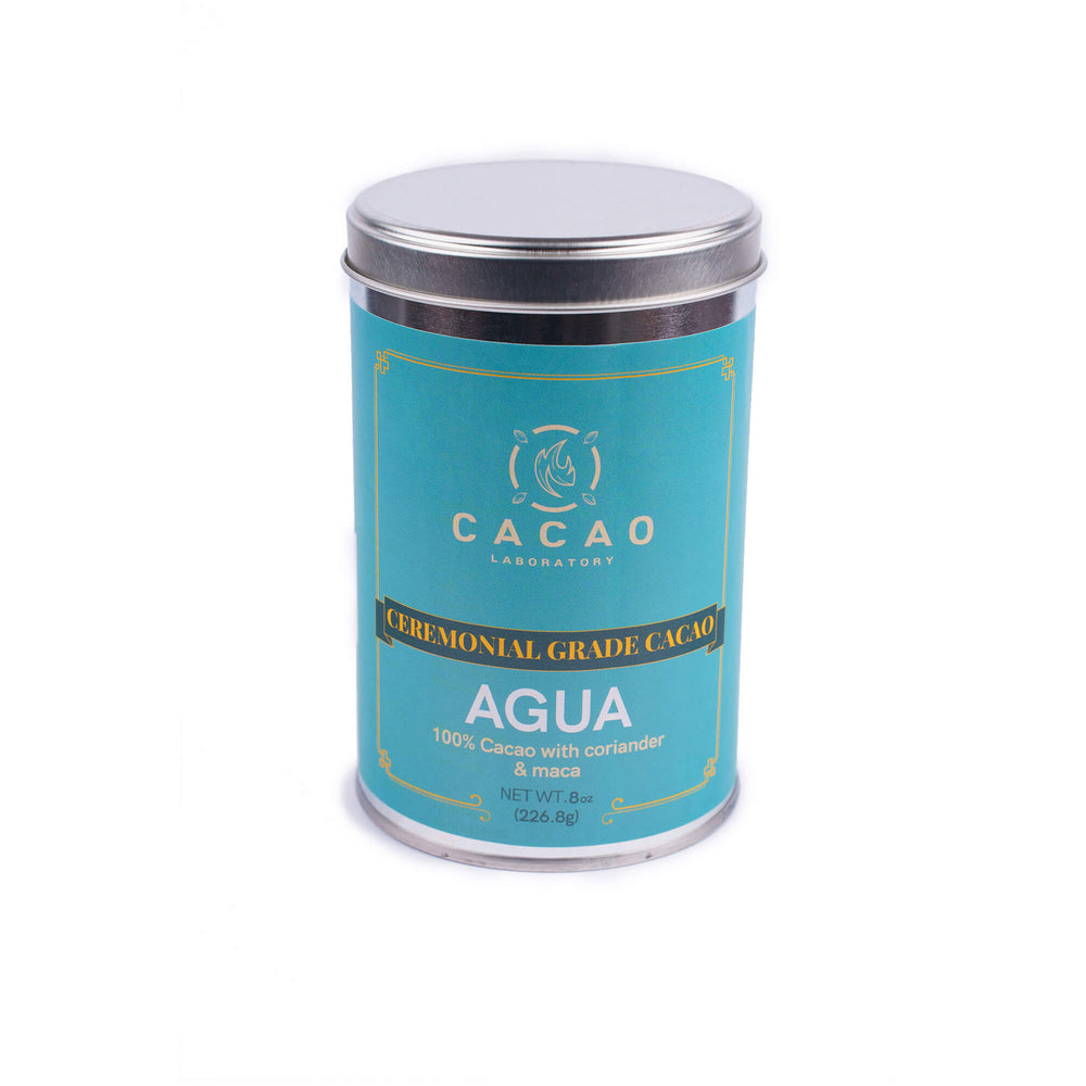 Zeremonieller Kakao - Element Wasser:  Wecken Sie Ihre Kreativität mit Koriander und Maca (350 g Dose - granuliert)